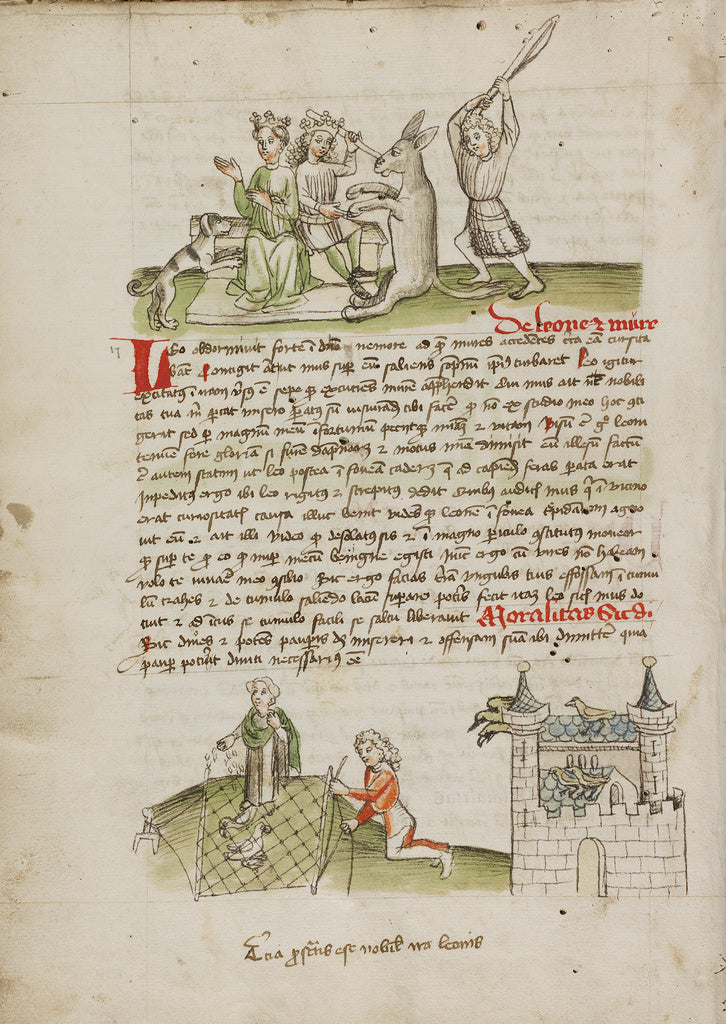 AesopUnknown:Fables; Exemplum de Tribus Latronibus; Defensio, Poster Print Wall Art