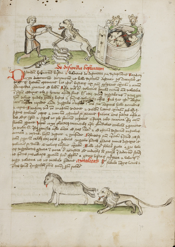 Unknown:A Shepherd Protecting his Flock from a Lion and a Sh, Poster Print Wall Art