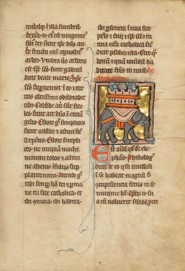 Unknown:An Elephant Carrying Three Soldiers, Poster Print Wall Art