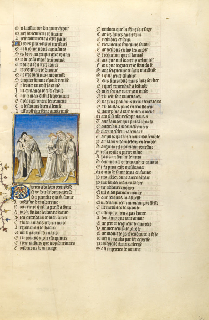 Unknown:Abelard Embracing Heloise, Poster Print Wall Art