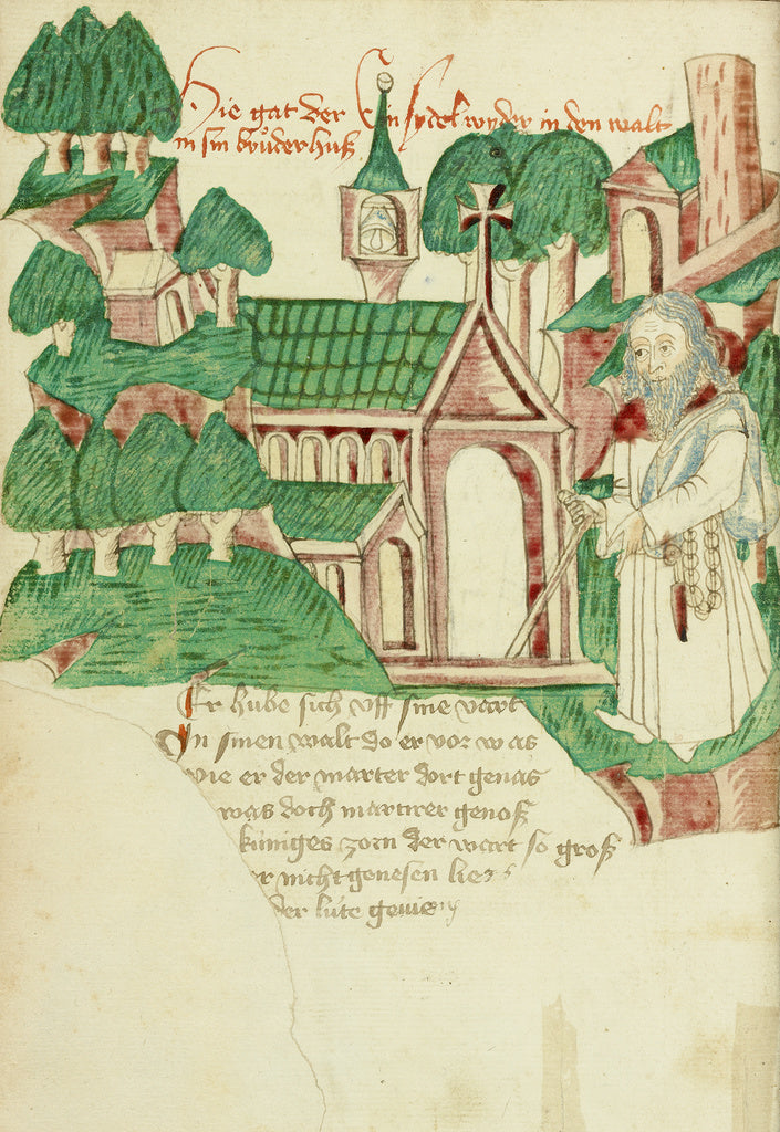 Hans SchillingFollower of:The Hermit Returning to his Cell, Poster Print Wall Art
