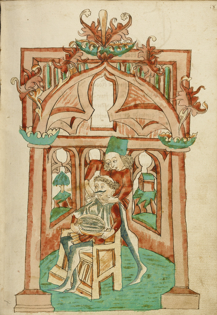 Hans SchillingFollower of:The Hermit Being Shaved, Poster Print Wall Art