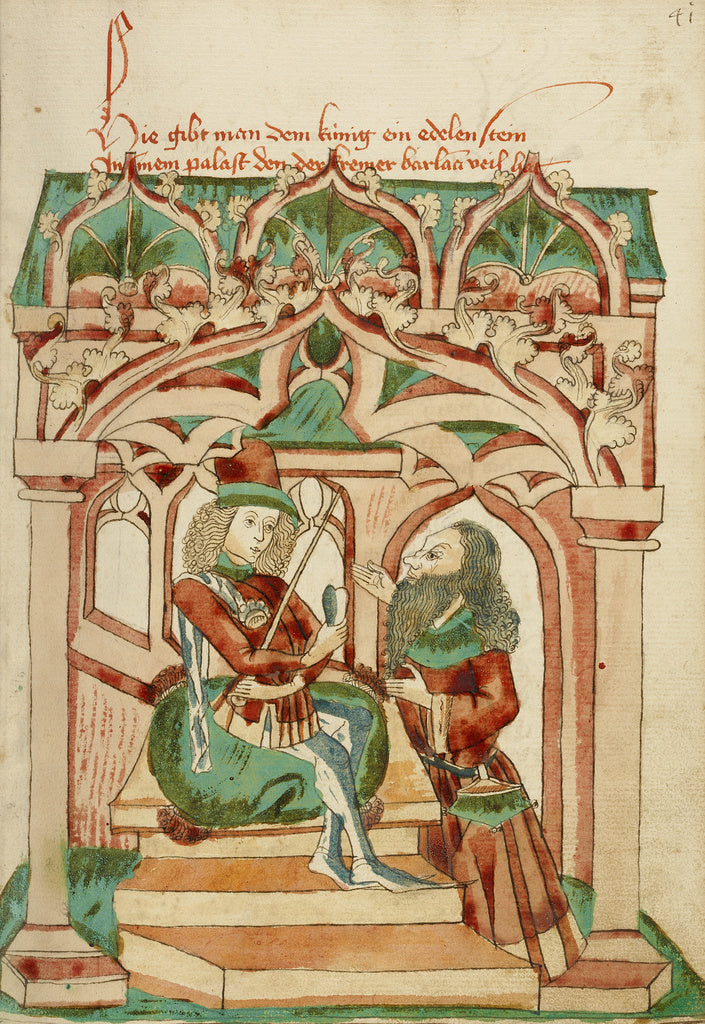 Hans SchillingFollower of:King Avenir Receiving Barlaam's Pr, Poster Print Wall Art
