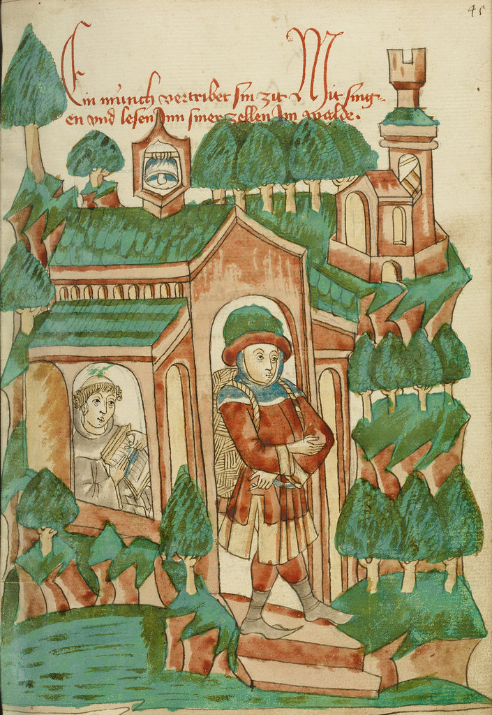 Hans SchillingFollower of:Barlaam Leaving the Hermitage, Poster Print Wall Art