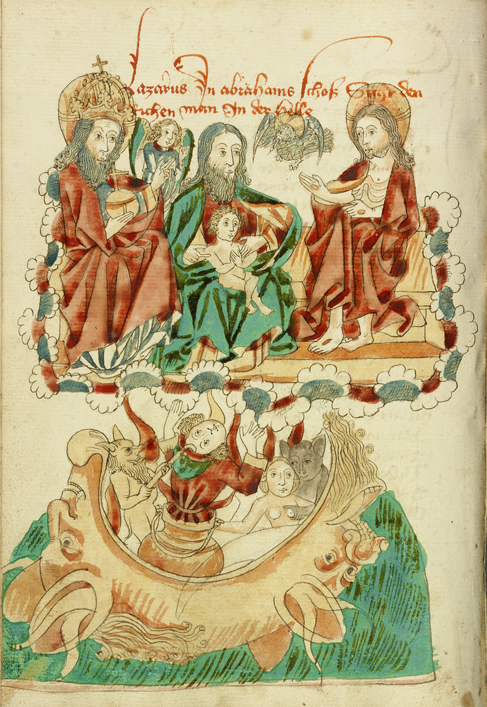 Hans SchillingFollower of:Lazarus in the Bosom of Abraham, T, Poster Print Wall Art
