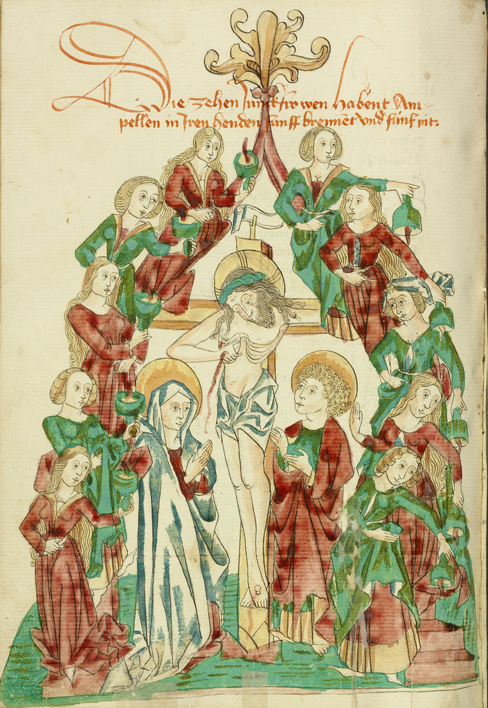 Hans SchillingFollower of:The Crucifixion with the Seven Wis, Poster Print Wall Art