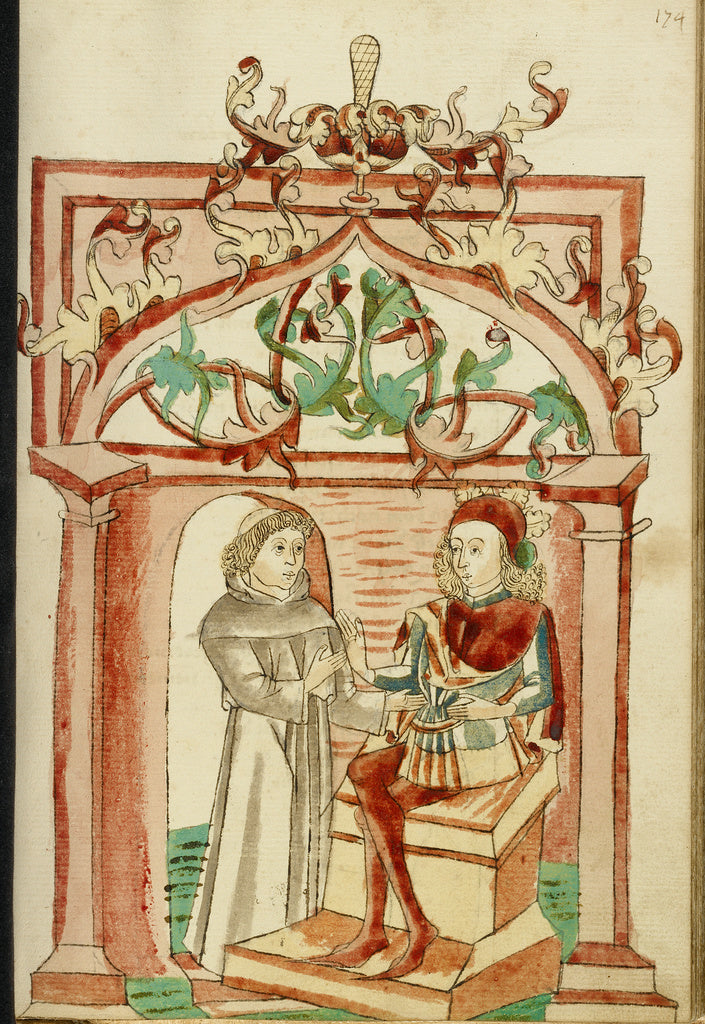 Hans SchillingFollower of:Josaphat Enthroned Speaking to Bar, Poster Print Wall Art