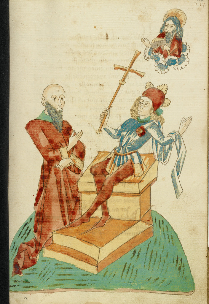 Hans SchillingFollower of:A Pagan Scholar before Josaphat, w, Poster Print Wall Art