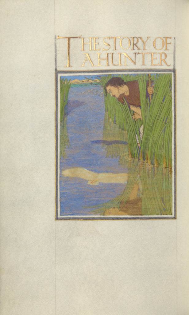 Florence Kingsford Cockerell:A Hunter Standing in Reeds and , Poster Print Wall Art