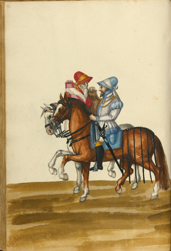 Unknown:Two Horsemen, Poster Print Wall Art
