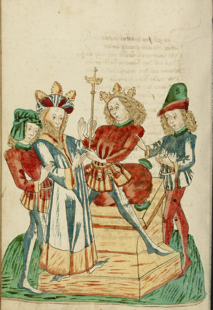 Hans SchillingFollower of:King Avenir Divides his Kingdom wi, Poster Print Wall Art