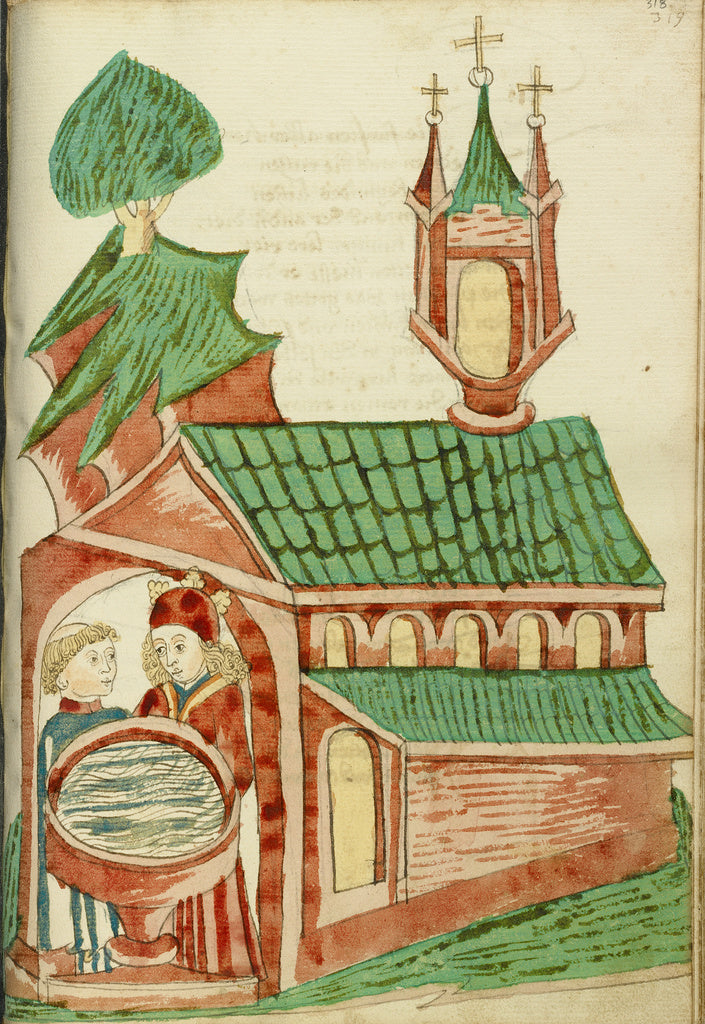 Hans SchillingFollower of:Josaphat and a Priest near a Churc, Poster Print Wall Art