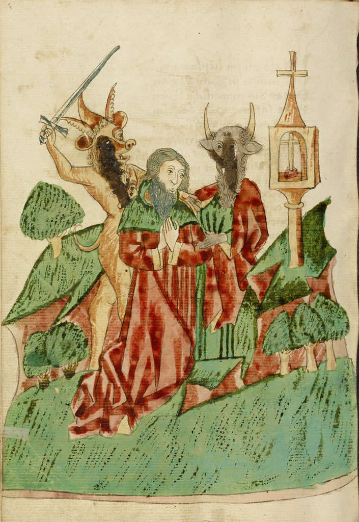 Hans SchillingFollower of:Josaphat Attacked by Two Demons, Poster Print Wall Art