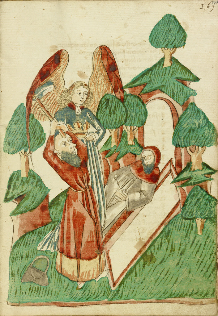 Hans SchillingFollower of:Josaphat buries Barlaam, while an , Poster Print Wall Art