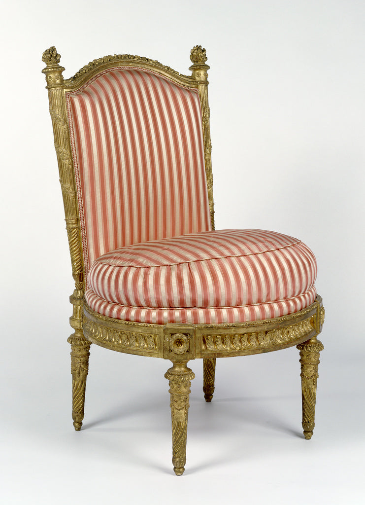 Jacques Gondoin:Four Side Chairs (chaises à la reine), Poster Print Wall Art