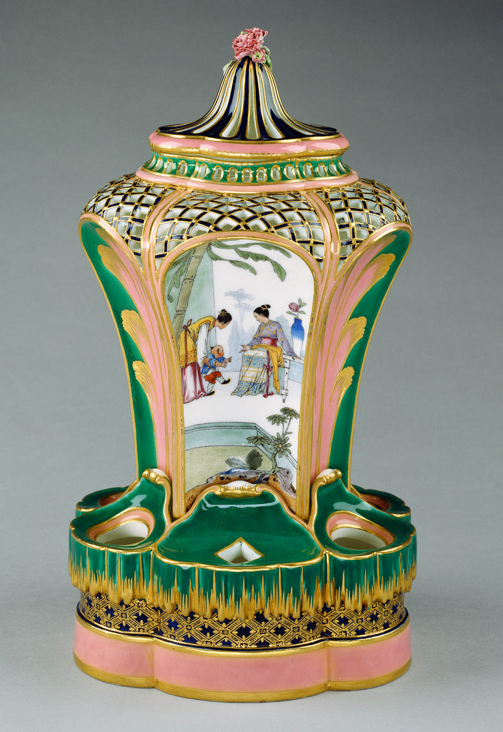 Charles-Nicolas DodinPainted decoration attributed to:Pair o, Poster Print Wall Art