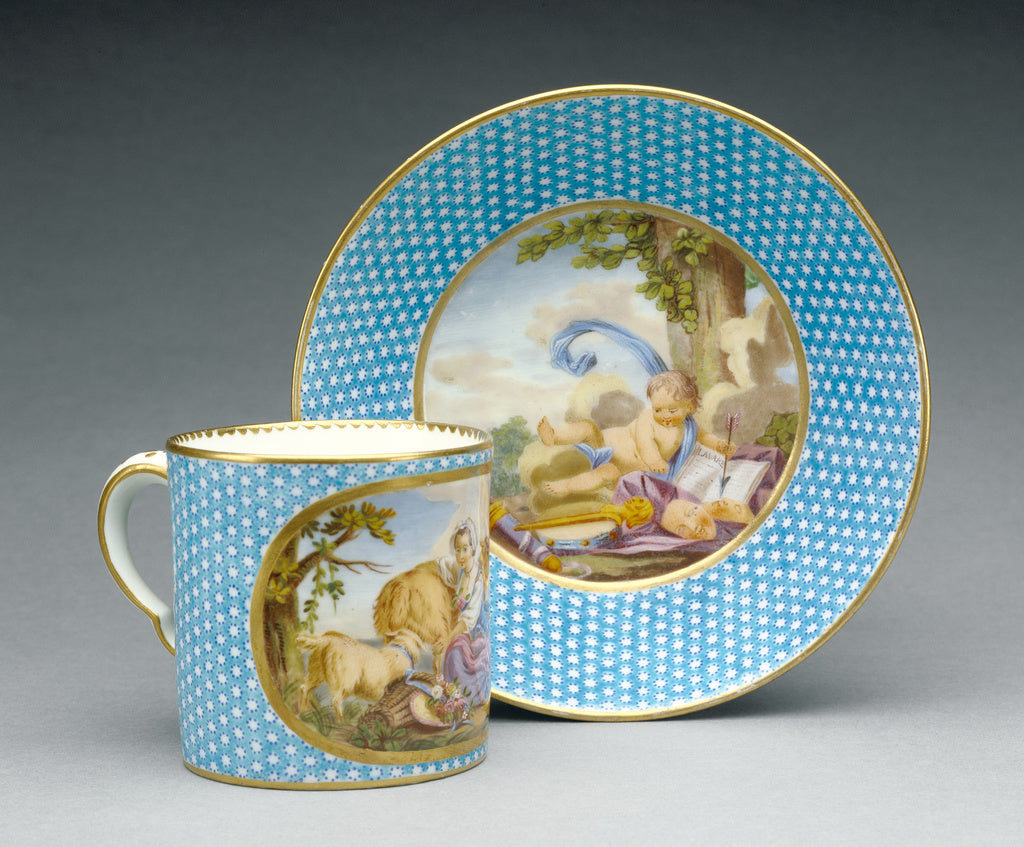 Etienne-Jean Chabry the YoungerPainted by:Cup and Saucer (go, Poster Print Wall Art
