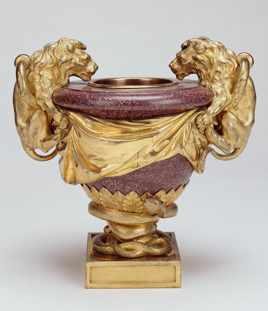 Ennemond-Alexandre PetitotUnknown:Pair of porphyry urns, Poster Print Wall Art