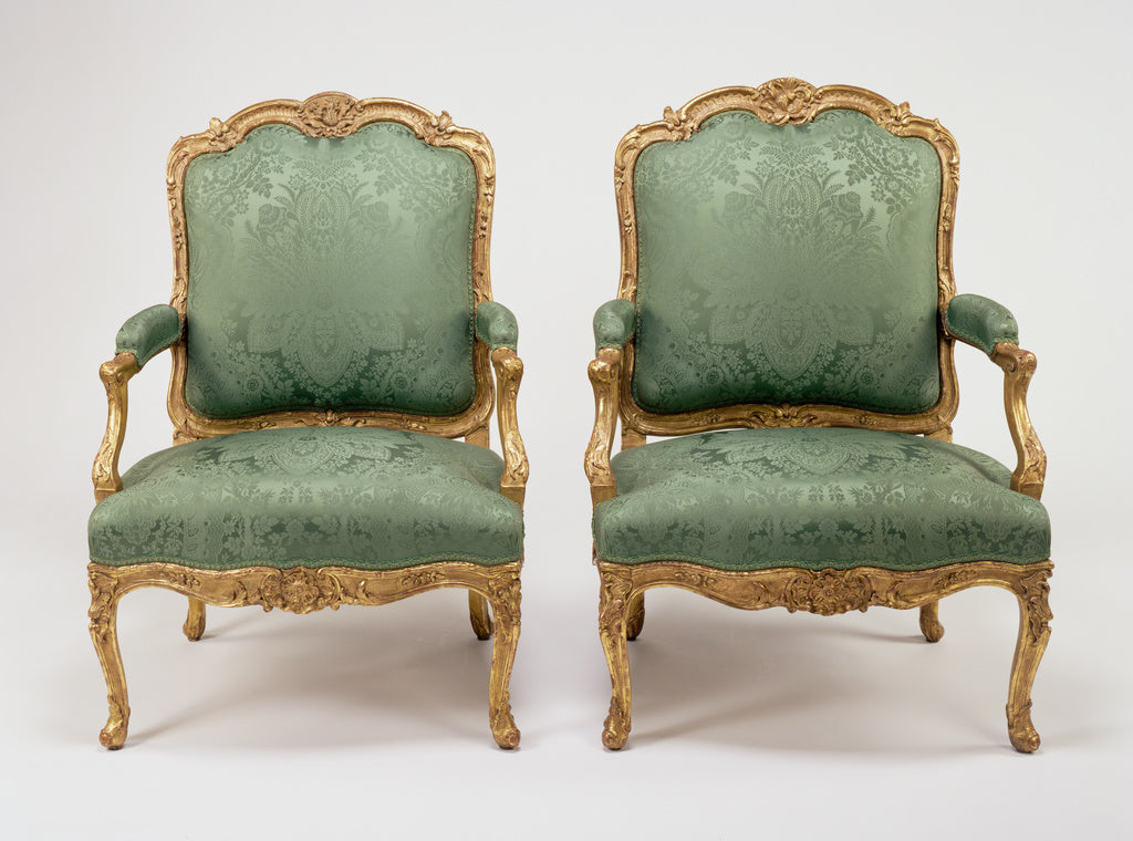 Jean Avisse:Pair of Armchairs (fauteuils à la reine), Poster Print Wall Art