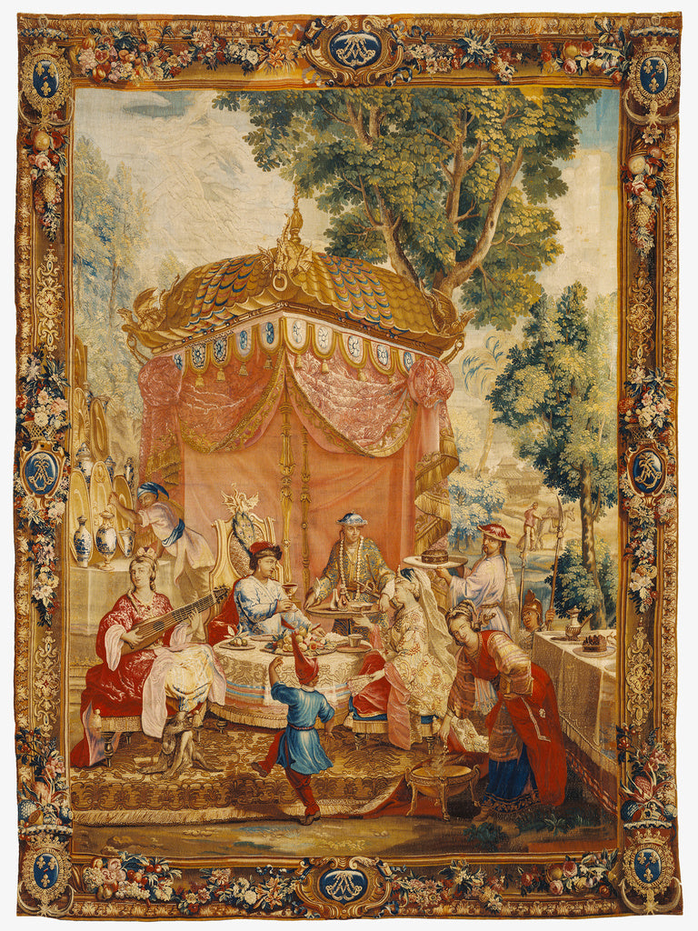 Guy-Louis VernansalAfter cartoons by:Tapestry: La Collation,, Poster Print Wall Art