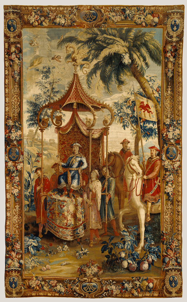 Guy-Louis VernansalAfter cartoons by:Tapestry: L'Empereur en, Poster Print Wall Art