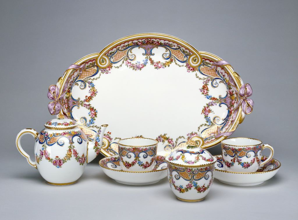 Etienne-Henri Le Guay:A Tea Service (déjeuner ruban), Poster Print Wall Art