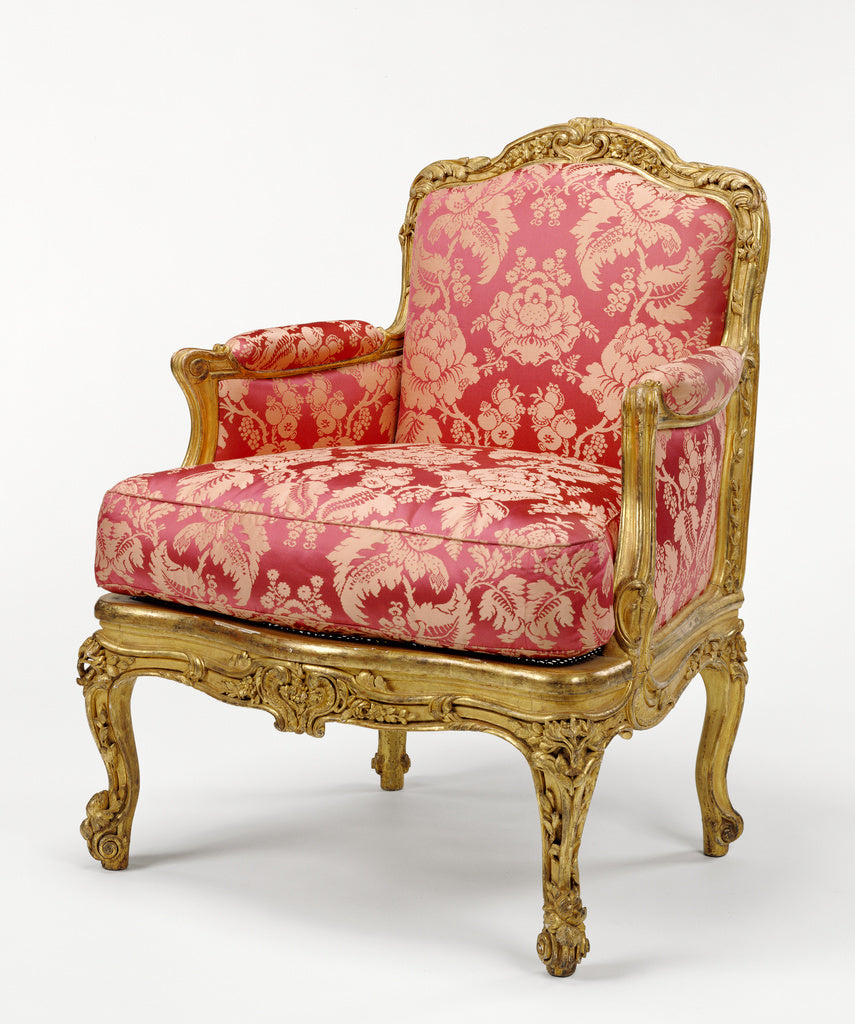 Nicolas-Quinibert Foliot:Armchair (Bergère à la reine et Ã, Poster Print Wall Art