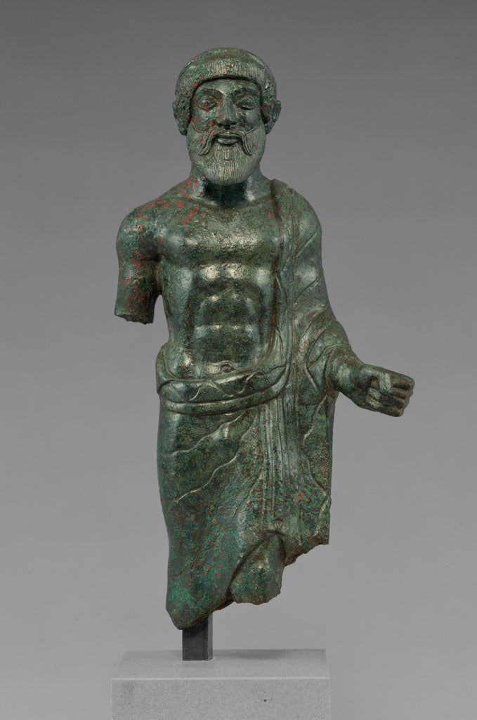 Unknown:Statuette of a Bearded Man, Probably Tinia, Poster Print Wall Art