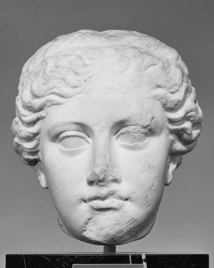 Unknown:Head of a Statue of a Woman, Poster Print Wall Art