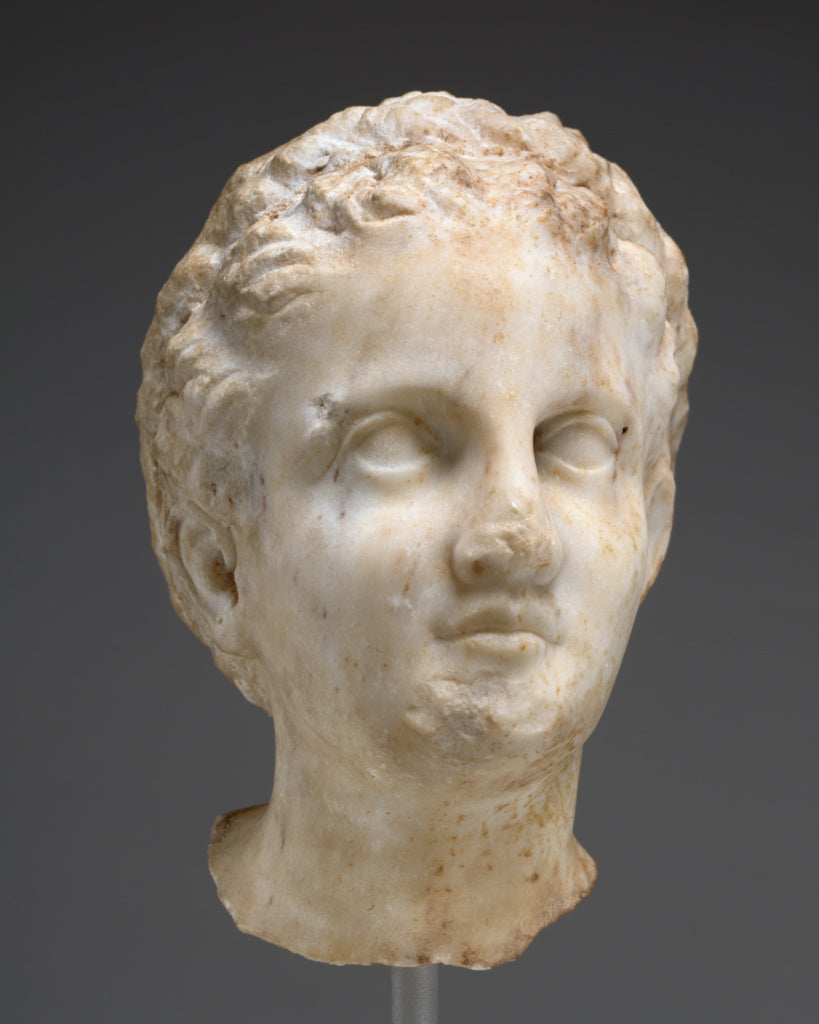 Unknown:Head of a Girl from a Grave Naiskos, Poster Print Wall Art