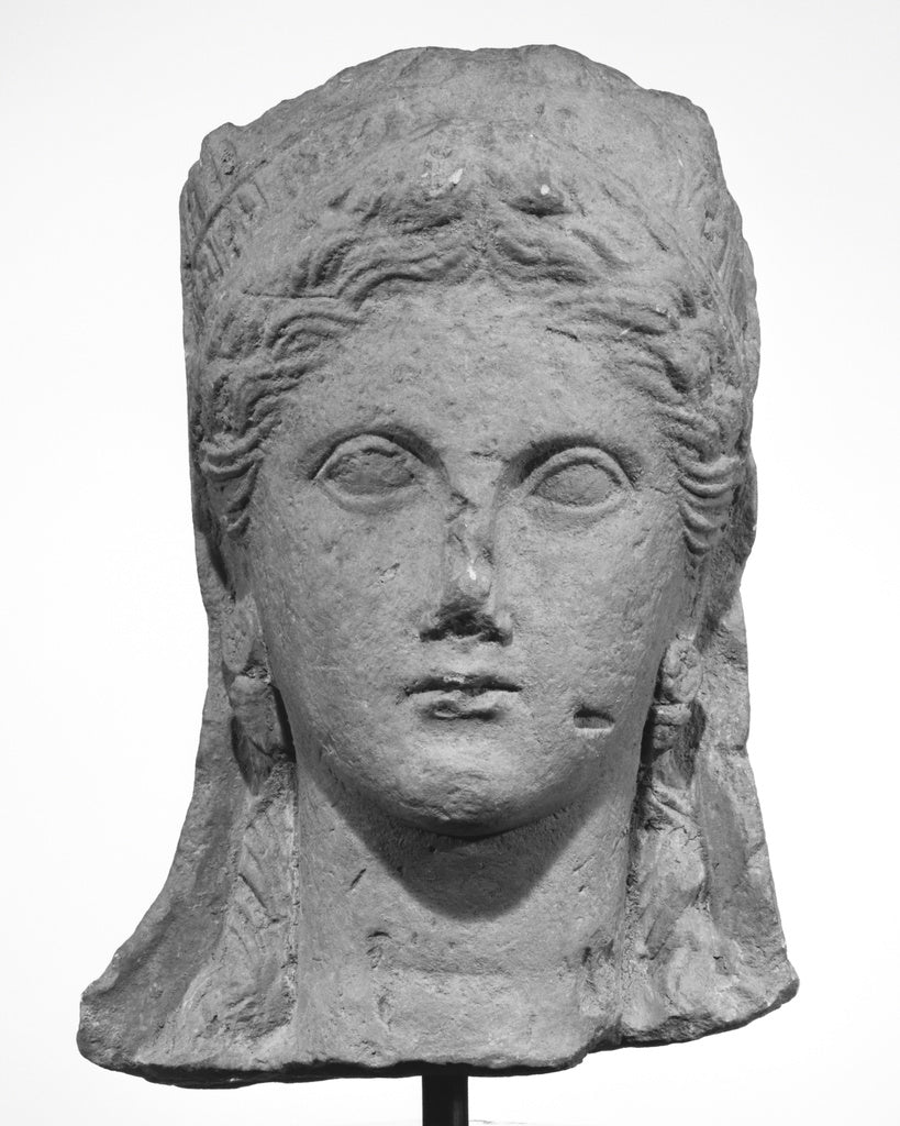 Unknown:Head from a Statue of a Woman, Poster Print Wall Art