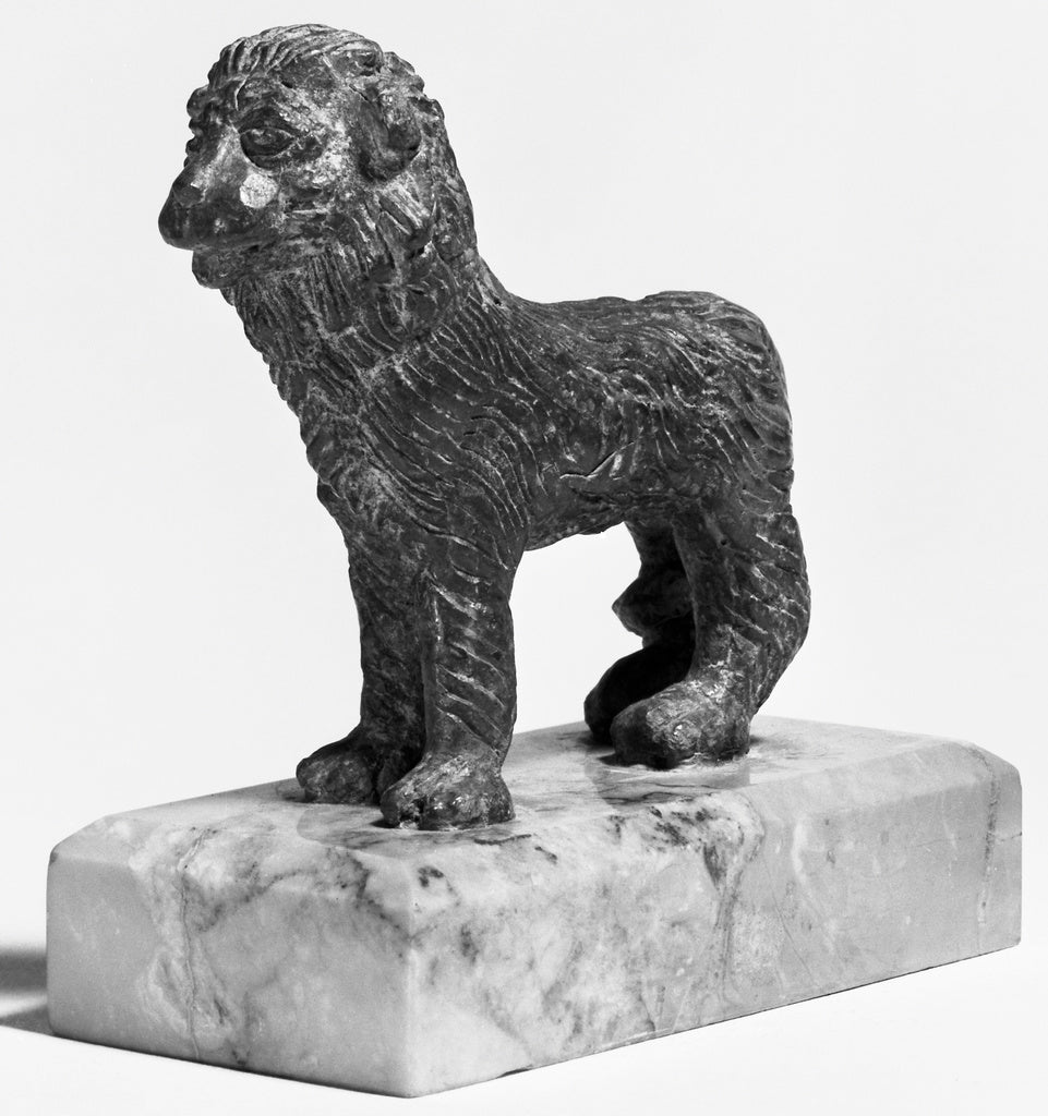 Unknown:Statuette of a Lion, Poster Print Wall Art