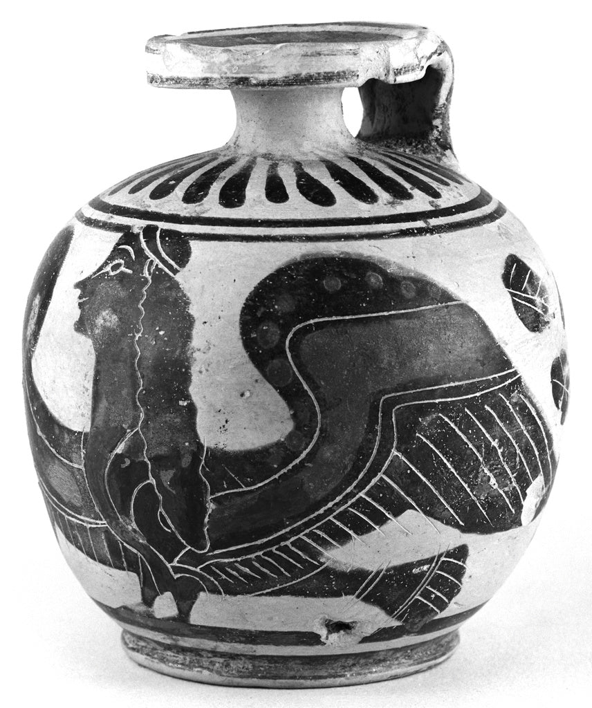 Goateed Siren Painter:Corinthian Aryballos, Poster Print Wall Art