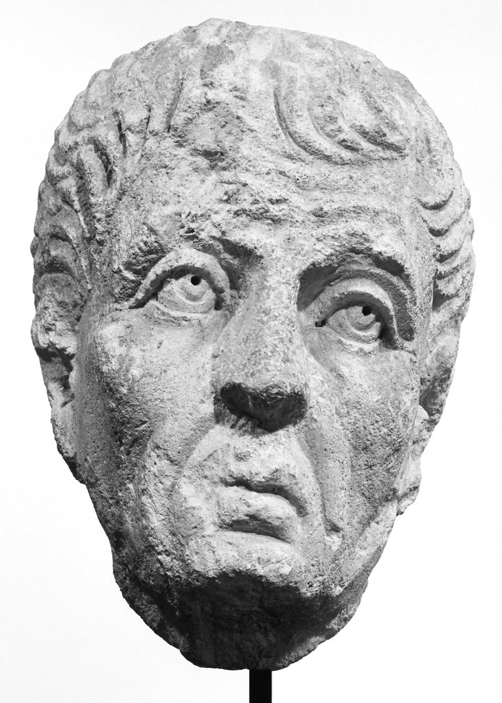 Unknown:Fragment from a Funerary Statue, Poster Print Wall Art
