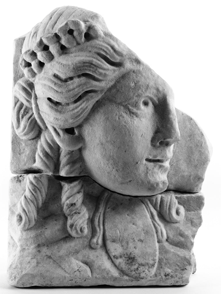 Unknown:Fragment of a Double-Sided Relief with Theater Mask, Poster Print Wall Art