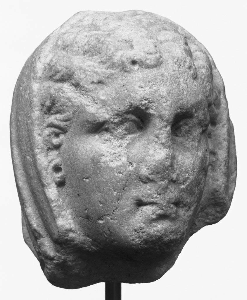 Unknown:Head of a Woman from a Funerary Monument, Poster Print Wall Art