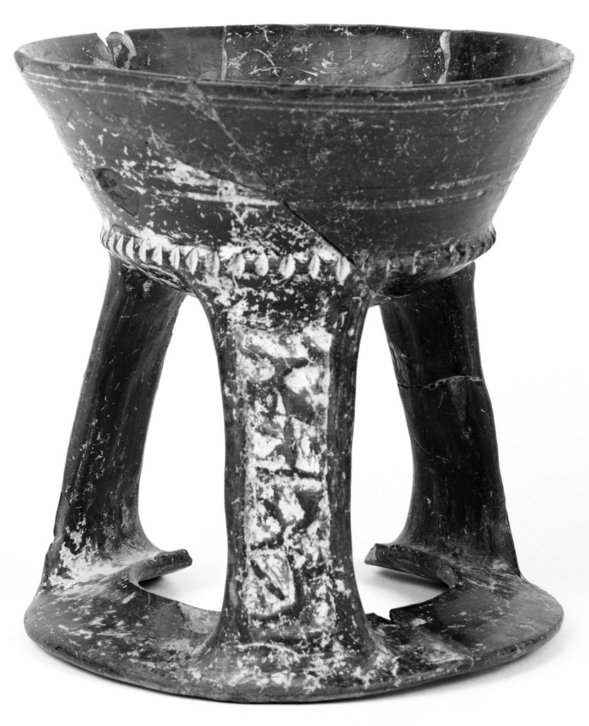 Unknown Artist:Bucchero Tripod Chalice, Poster Print Wall Art
