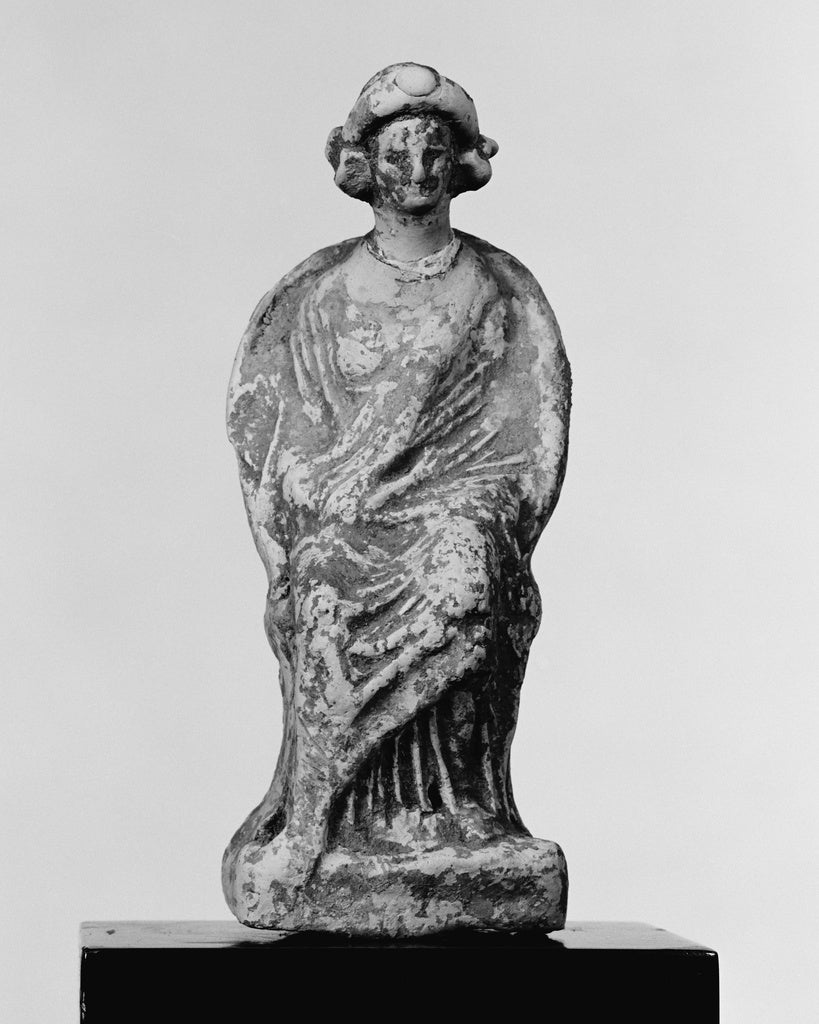 Unknown:Statuette of a Seated Female Figure, Poster Print Wall Art