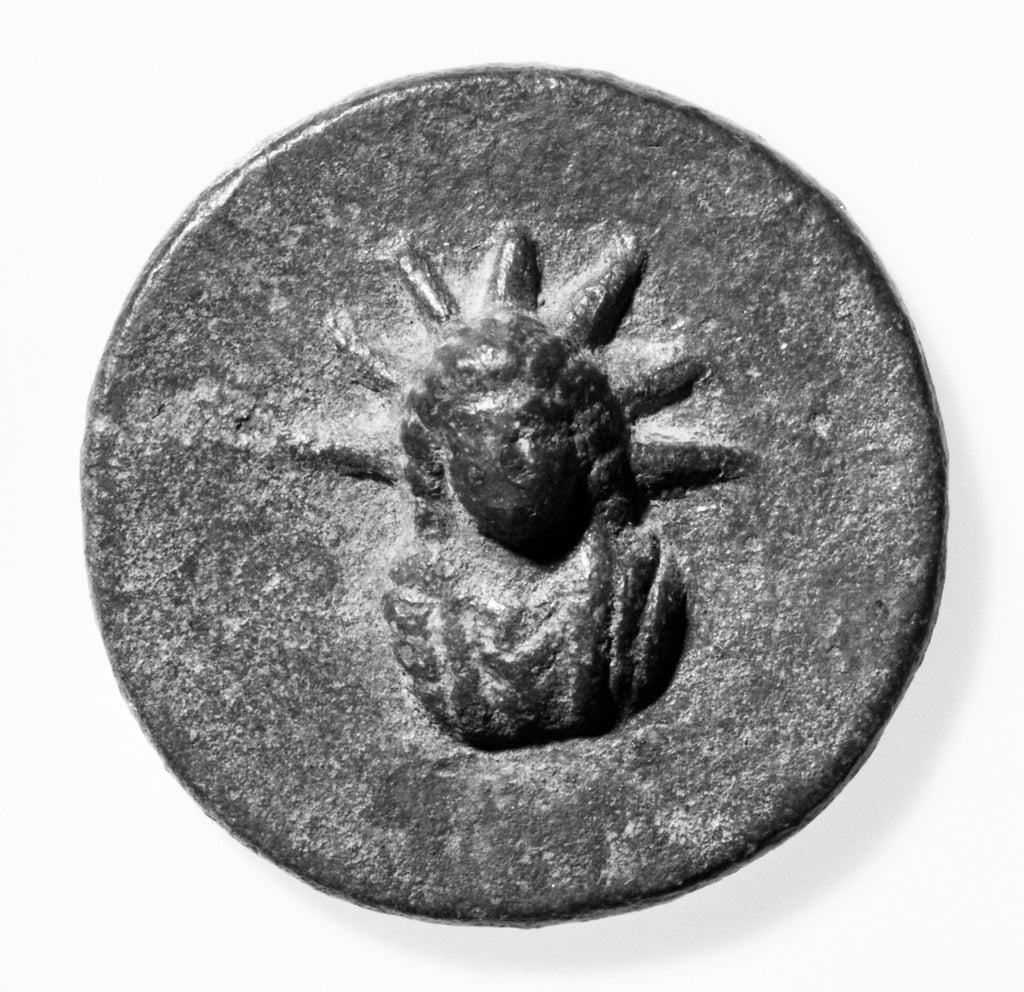 Unknown:Medallion with Bust of Helios, Poster Print Wall Art