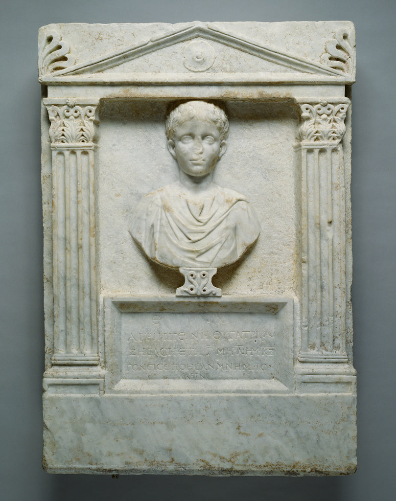 Unknown:Grave Relief of Agrippina, Poster Print Wall Art
