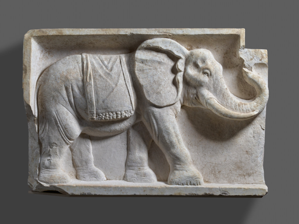Unknown:Left Member of a Pair of Architectural Reliefs with , Poster Print Wall Art