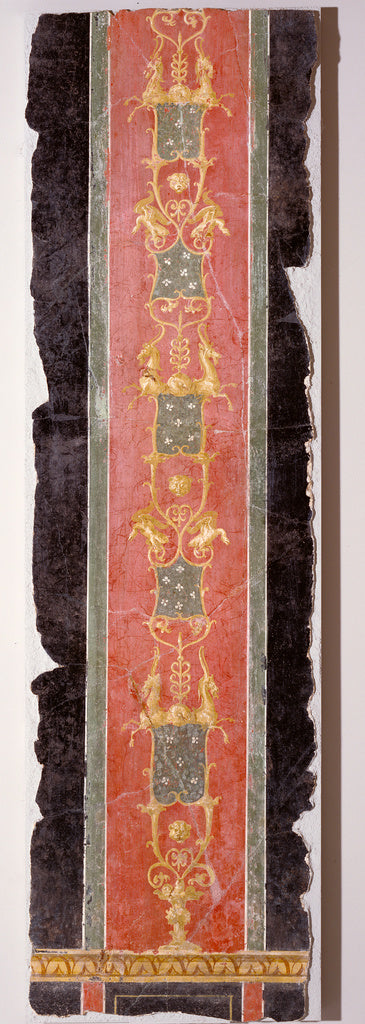 Unknown:Wall Fragment with Grotesques, Poster Print Wall Art