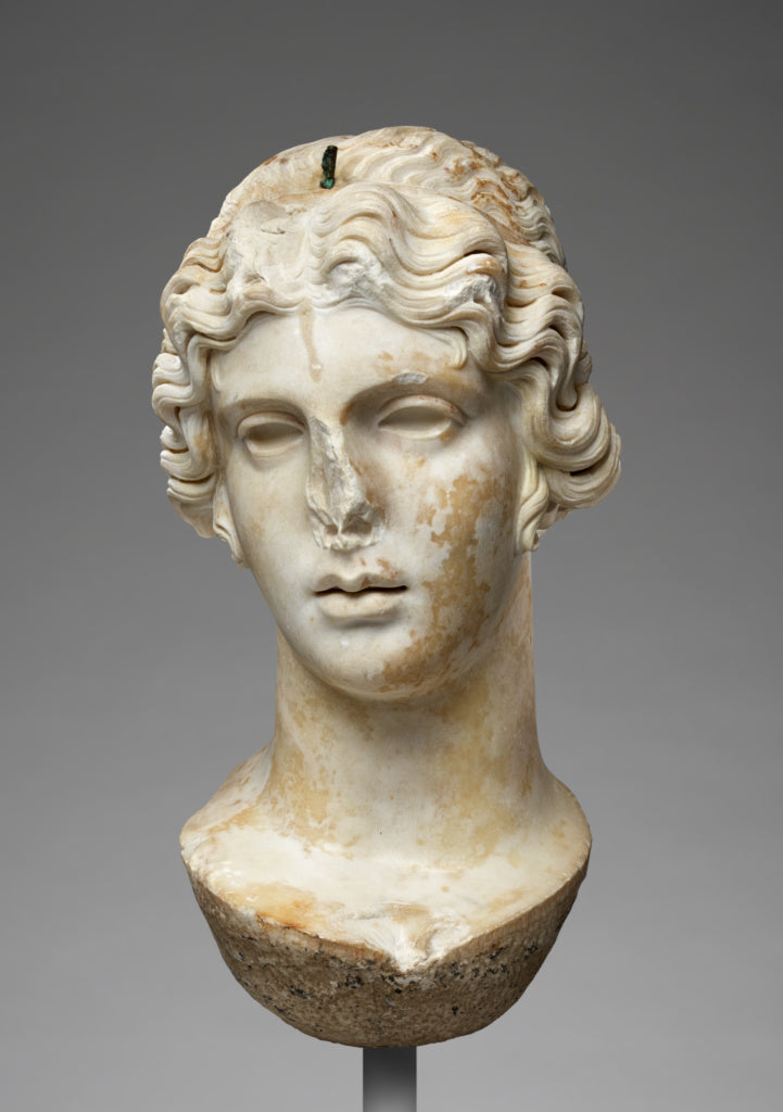 Unknown:Colossal Head of a Divinity (made for insertion into, Poster Print Wall Art