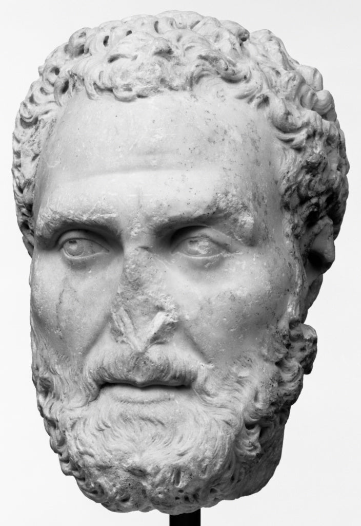 Unknown:Portrait Head of a Bearded Roman, Poster Print Wall Art