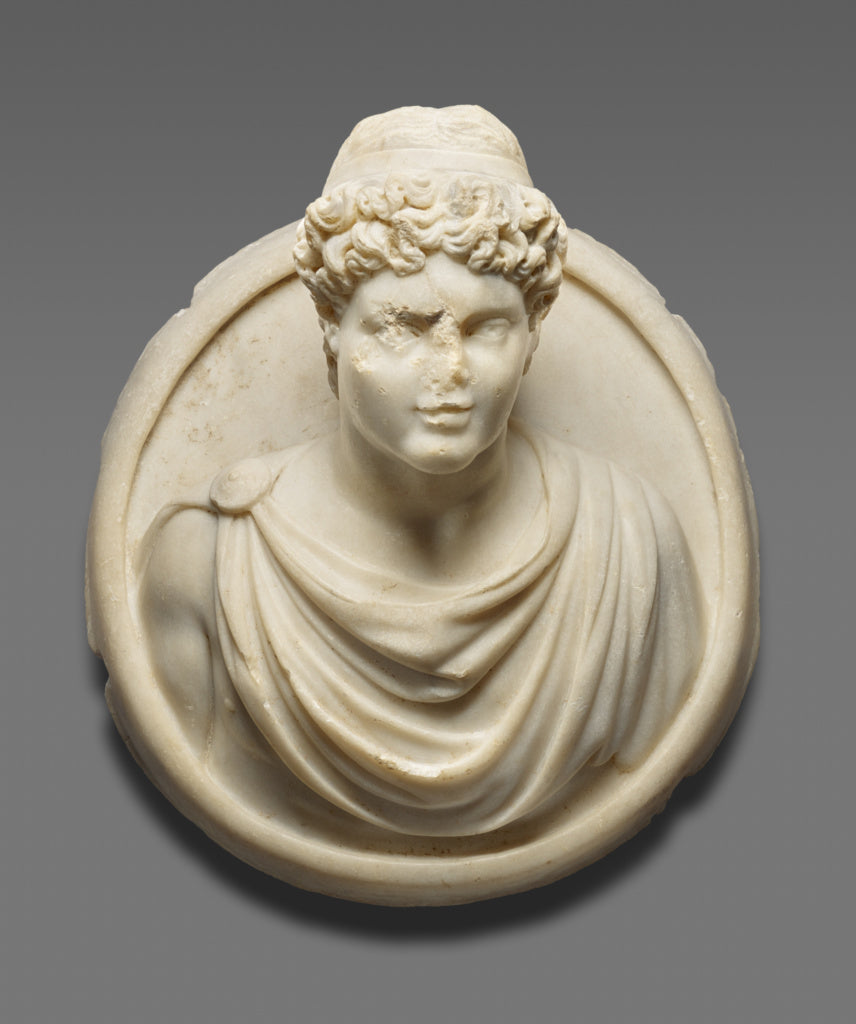 Unknown:Medallion with the Bust of a Young Man, Poster Print Wall Art