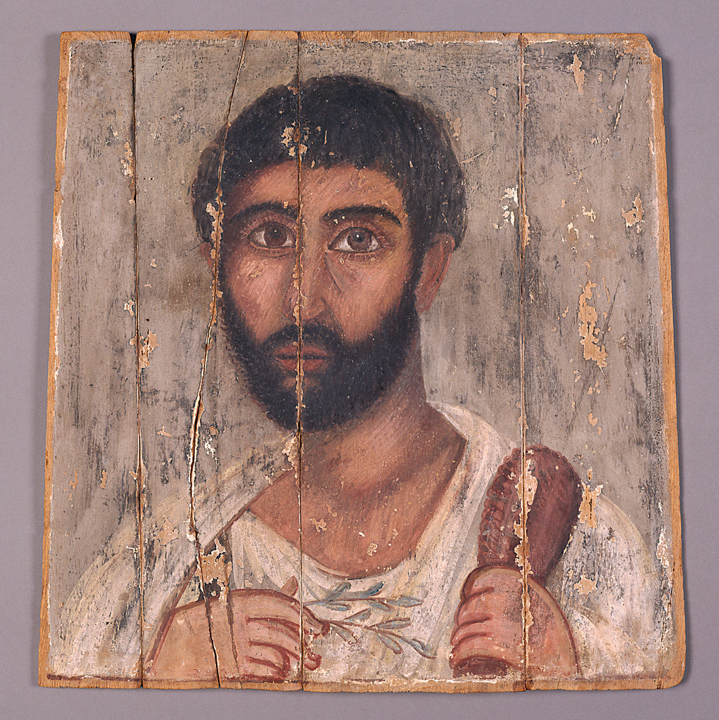 Unknown:Portrait of a Bearded Man from a Shrine, Poster Print Wall Art