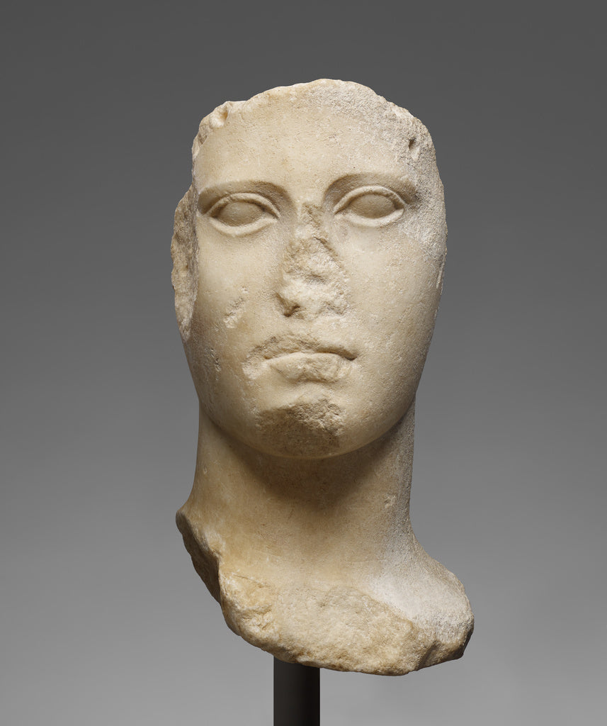 Unknown:Head from an Acrolithic Statue, Poster Print Wall Art