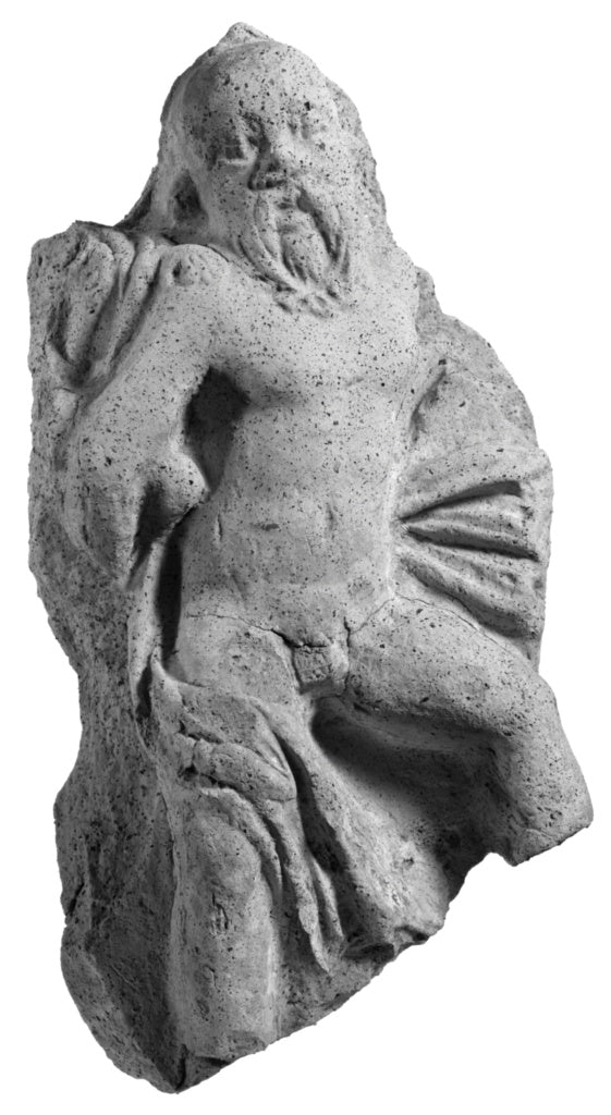 Unknown:Antefix Fragment of a Satyr Carrying a Boy, Poster Print Wall Art