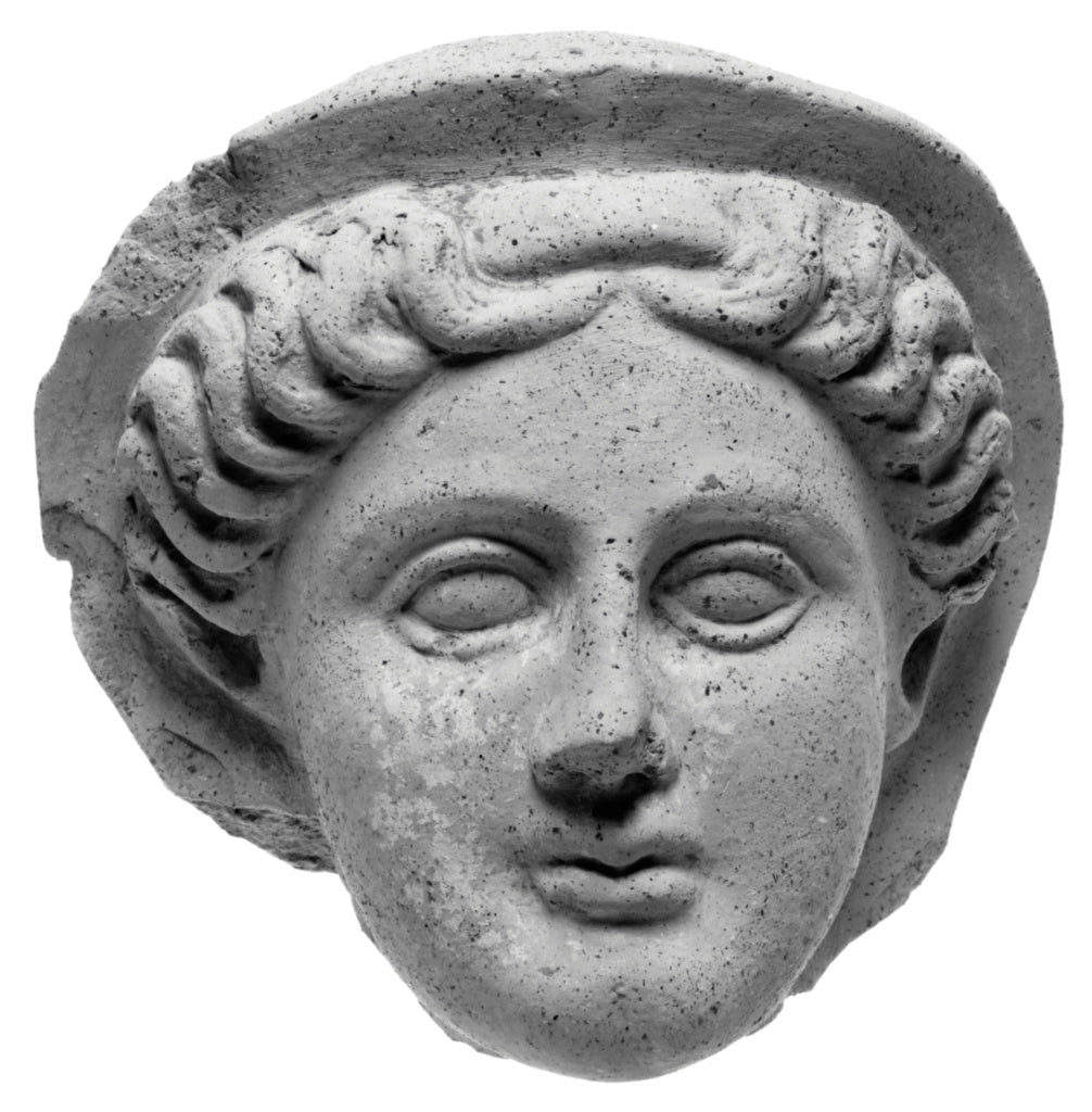 Unknown:Votive Head of a Female, Poster Print Wall Art