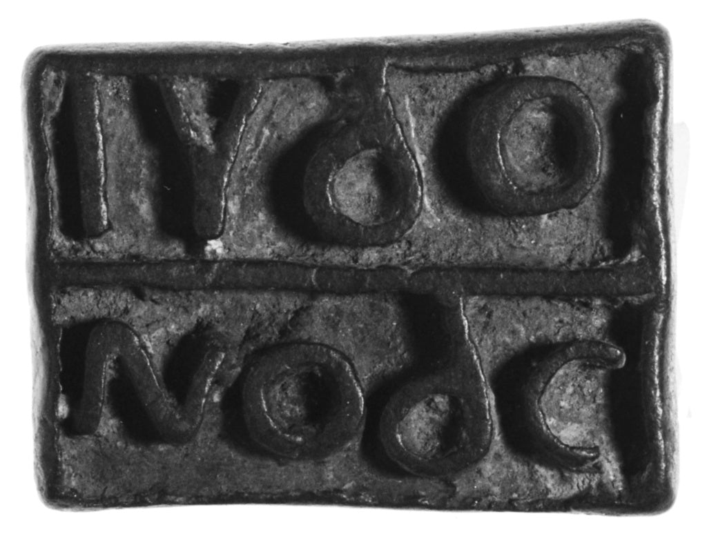 Unknown:Stamp with Two-Line Inscription, Poster Print Wall Art